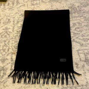 Saint Laurent (YSL) black cashmere scarf; like new, original packaging